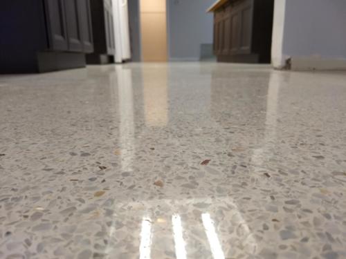 Terrazzo polished to an 800 grit
